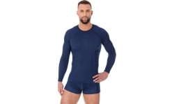 Męska koszulka termoaktywna Brubeck Active Wool czarna