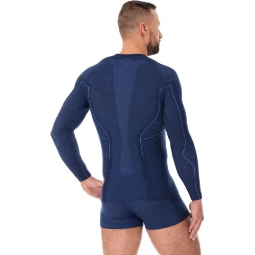 Męska koszulka termoaktywna Brubeck Active Wool czarna