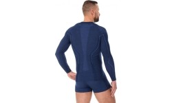 Męska koszulka termoaktywna Brubeck Active Wool czarna