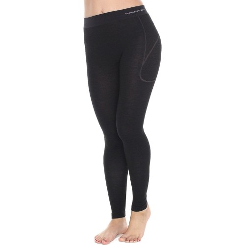 Spodnie damskie Brubeck Active Wool, czarne LE11700 - Czarny
