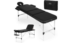 Aluminiowy stół do masażu i rehabilitacji, 3-segmentowy, składany do walizki + torba ModernHome