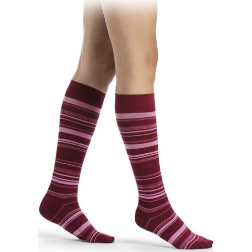 Kompresinės moteriškos kojinės MICROFIBER SHADES by SIGVARIS - Wine