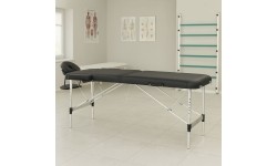 Aluminiowy stół do masażu i rehabilitacji 2-segmentowy składany w walizkę + torba ModernHome