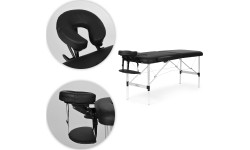 Aluminiowy stół do masażu i rehabilitacji 2-segmentowy składany w walizkę + torba ModernHome