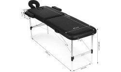 Aluminiowy stół do masażu i rehabilitacji 2-segmentowy składany w walizkę + torba ModernHome