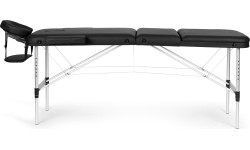 Aluminiowy stół do masażu i rehabilitacji, 3-segmentowy, składany do walizki + torba ModernHome