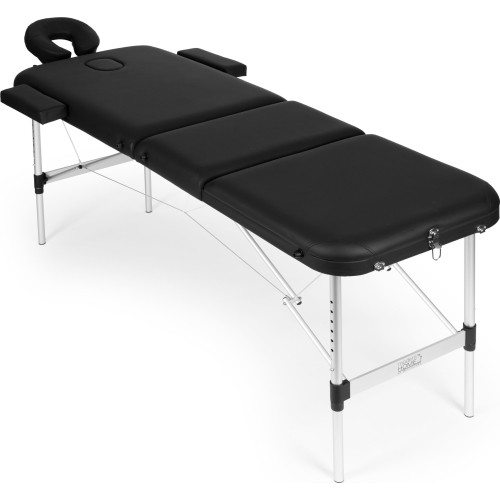Aluminiowy stół do masażu i rehabilitacji, 3-segmentowy, składany do walizki + torba ModernHome