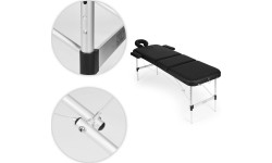 Aluminiowy stół do masażu i rehabilitacji, 3-segmentowy, składany do walizki + torba ModernHome