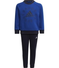 Dres dziecięcy Adidas LK Logo Jog Set Blue Black HF1899
