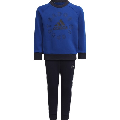 Dres dziecięcy Adidas LK Logo Jog Set Blue Black HF1899