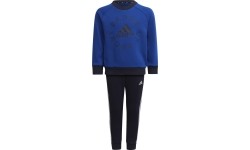 Dres dziecięcy Adidas LK Logo Jog Set Blue Black HF1899