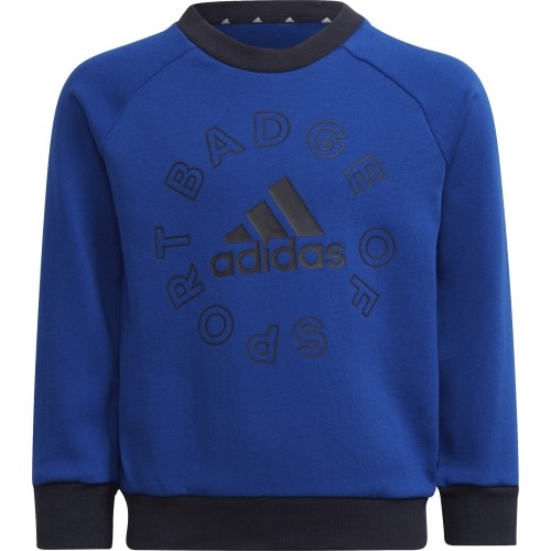 Dres dziecięcy Adidas LK Logo Jog Set Blue Black HF1899