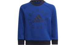 Dres dziecięcy Adidas LK Logo Jog Set Blue Black HF1899