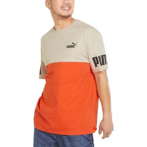 Koszulka męska Puma Power Colorb Orange Grey 847389 64