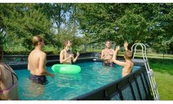 Basen EXIT Wood 540 x 250 x 122 cm z drabinką i pompą z filtrem piaskowym