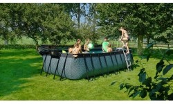 Basen EXIT Wood 540 x 250 x 122 cm z drabinką i pompą z filtrem piaskowym