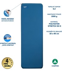 Mata samopompująca Yate Comfort, 50 mm – niebiesko-szara
