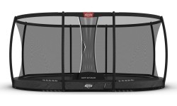 BERG Grand Champion InGround 470 szary + siatka zabezpieczająca Deluxe