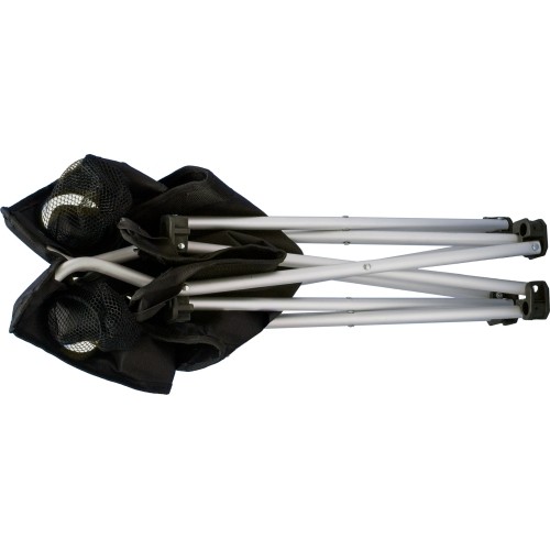 Turystyczne krzesło składane kempingowe z oparciem BasicNature Travelchair Standard, Czarne