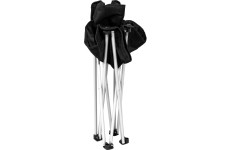 Turystyczne krzesło składane kempingowe z oparciem BasicNature Travelchair Standard, Czarne