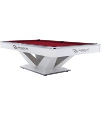 Stół bilardowy, Pool, Rasson Victory II Plus, biały, 9 ft., Simonis 760 electric blue