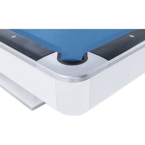 Stół bilardowy, Pool, Rasson Victory II Plus, biały, 9 ft., Simonis 760 electric blue