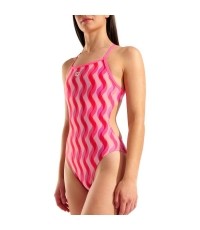 W Ripple Print Challenge Back Multi Pink-Shocking Pink 36 - 990