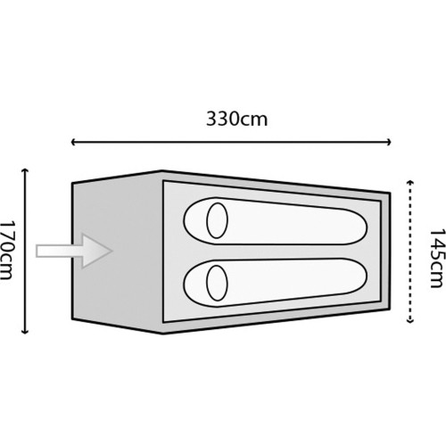 Namiot turystyczny kempingowy 2 osobowy Highlander Blackthorn 2
