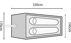 Namiot turystyczny kempingowy 2 osobowy Highlander Blackthorn 2