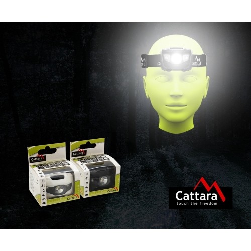 Latarka czołowa LED Cattara - czarna, 80 lm