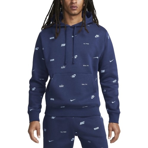 Bluza męska Nike Club+ BB PO Hoodie Fleece, niebieska FB7434 410