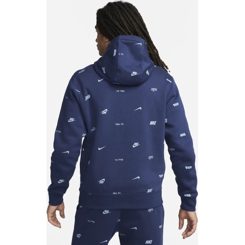 Bluza męska Nike Club+ BB PO Hoodie Fleece, niebieska FB7434 410