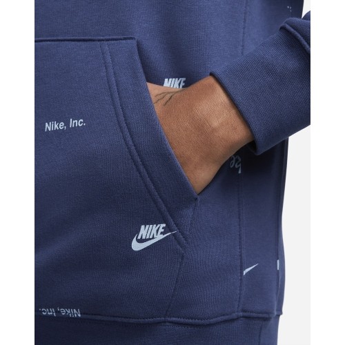 Bluza męska Nike Club+ BB PO Hoodie Fleece, niebieska FB7434 410