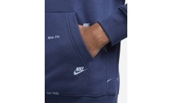 Bluza męska Nike Club+ BB PO Hoodie Fleece, niebieska FB7434 410