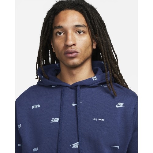 Bluza męska Nike Club+ BB PO Hoodie Fleece, niebieska FB7434 410