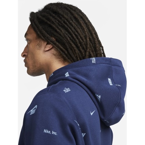 Bluza męska Nike Club+ BB PO Hoodie Fleece, niebieska FB7434 410