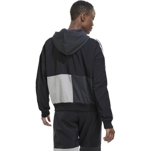 Adidas bluza damska rozpinana, szaro-czarna, HC8833