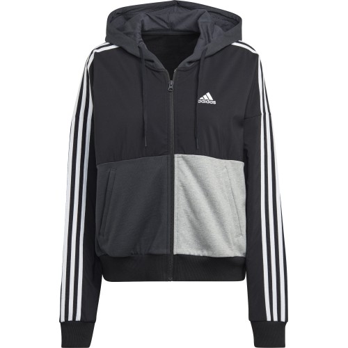 Adidas bluza damska rozpinana, szaro-czarna, HC8833