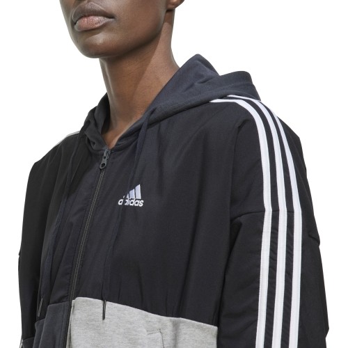 Adidas bluza damska rozpinana, szaro-czarna, HC8833