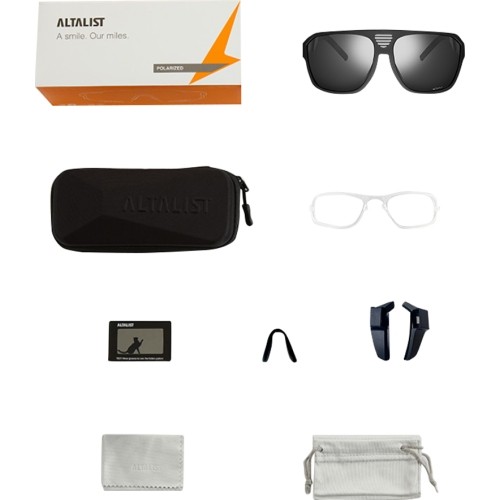 Sportowe okulary przeciwsłoneczne Altalist Kaku LS2 - Black with Smoke Lenses