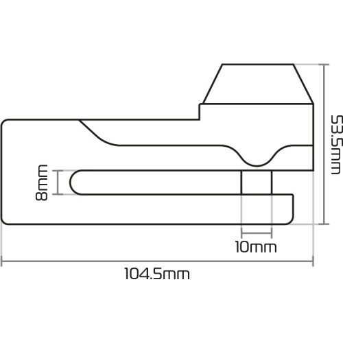 Blokada hamulca tarczowego Oxford Titan - Czarny