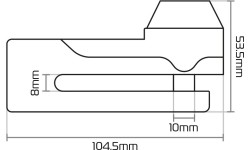 Blokada hamulca tarczowego Oxford Titan - Czarny