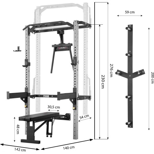 KLT22 WIELOFUNKCYJNY SKŁADANY STOJAK ZASILAJĄCY SREBRNY HMS