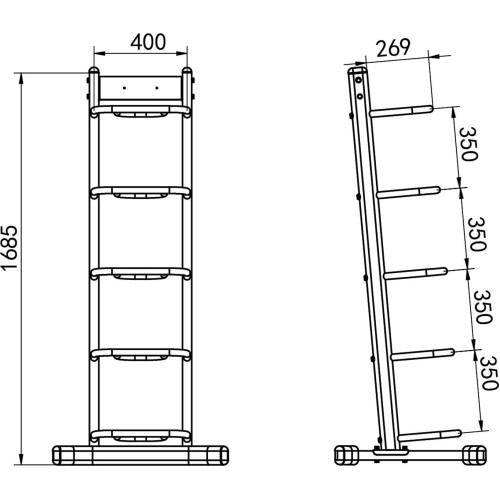 STR42 STOJAK NA WORKI TRENINGOWE KOMERCYJNY HMS
