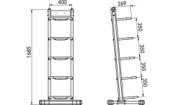 STR42 STOJAK NA WORKI TRENINGOWE KOMERCYJNY HMS