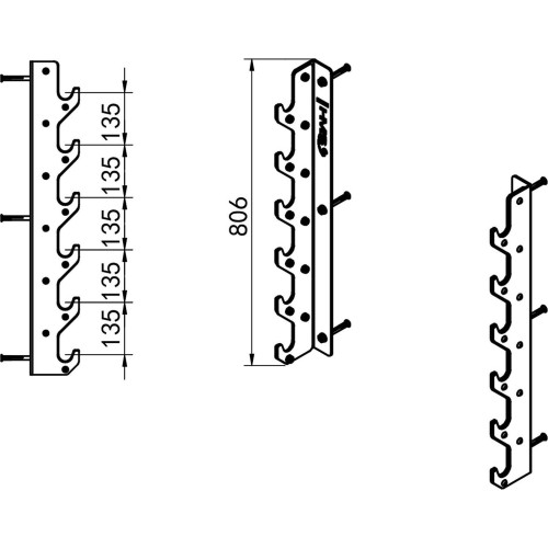 STR46 ŚCIENNY STOJAK NA SZTANGĘ OLIMPIC KOMERCYJNY HMS