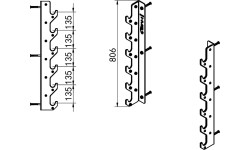 STR46 ŚCIENNY STOJAK NA SZTANGĘ OLIMPIC KOMERCYJNY HMS