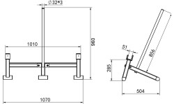 STR44 MARTWY CIĄG SZTANGA PODNOŚNIK KOMERCYJNY HMS
