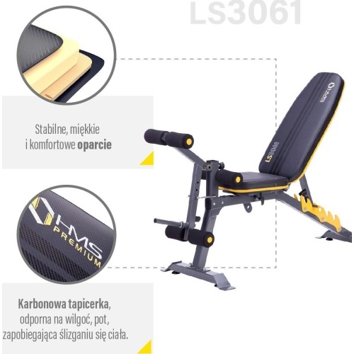LS3061 ŁAWKA POD SZTANGĘ HMS PREMIUM