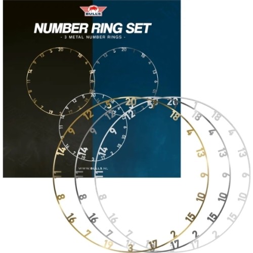 Zestaw pierścieni numerycznych Bull's 3-Pack w różnych kolorach